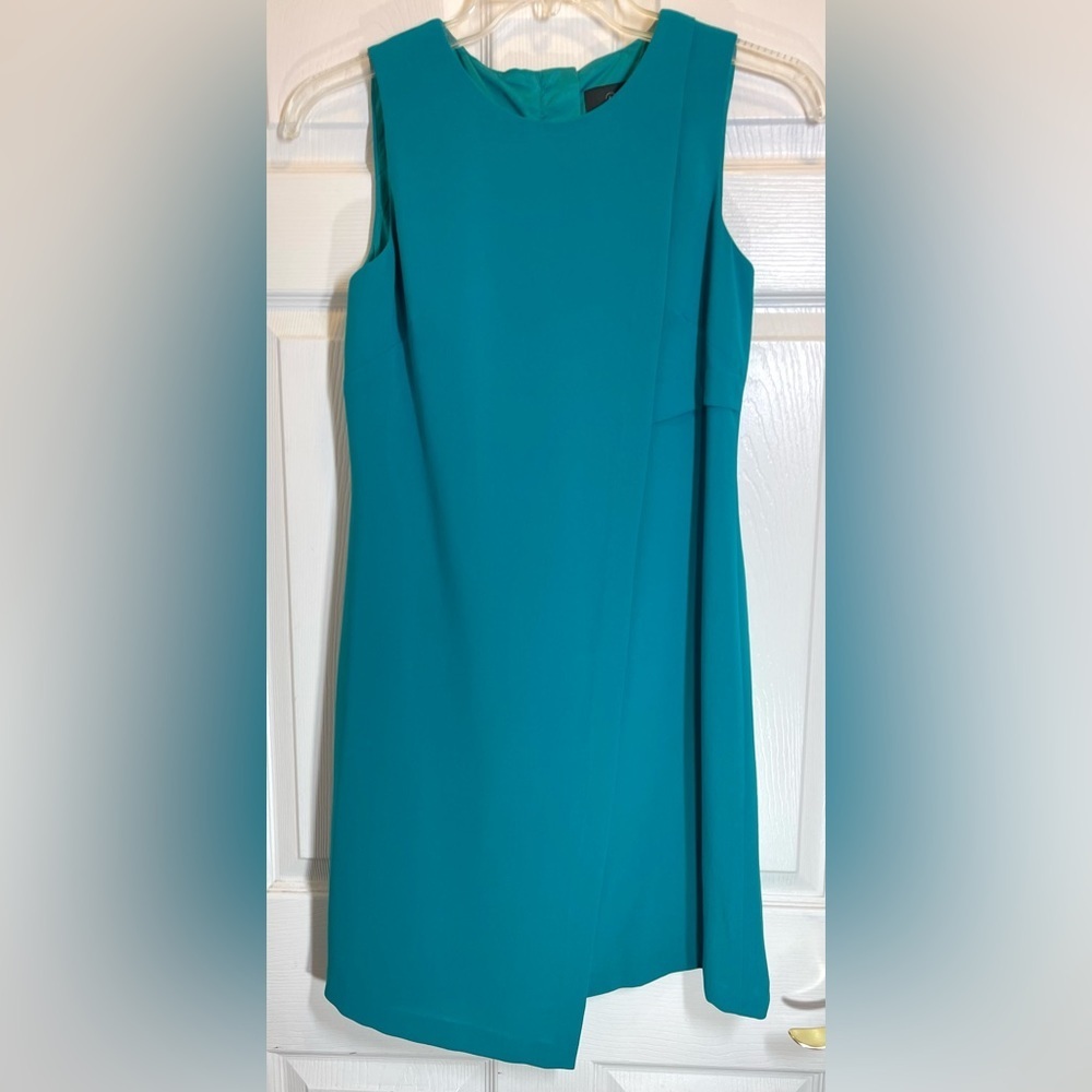 ADRIANNA PAPELL Women’s Sleeveless Side Drape Sheath‎ Midi Dress Size 4